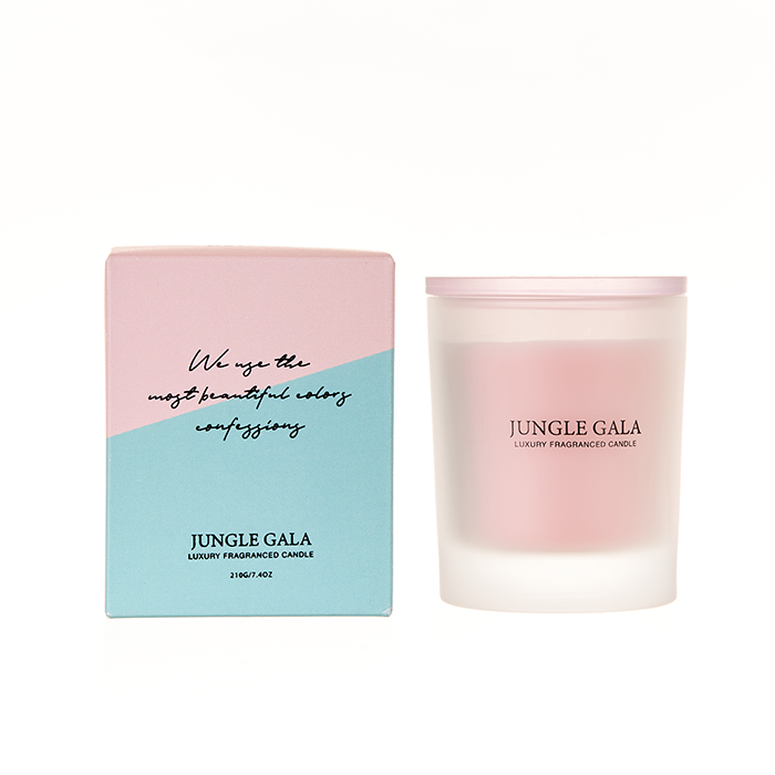 The Romance Collection Scented Candle Pink Jungle Gala Pink Glass Jar 210g/250g 