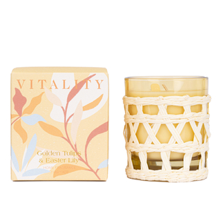 KINT&WOVE Collection Scented Candle Golden Tulips & Easter Lily Yellow Glass Jar 210G / 290G / 750G