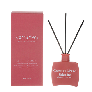 The Concise Collection Reed Diffuser Red Caramel Maple Brioche Red Glass Jar Diffuser 100ml/180ml